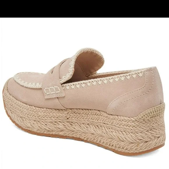 Dolce Vita Janine Platform Sneaker Loafer Women's Bone Nude Suede - Picture 10 of 10